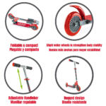 Patinete plegable City Scooter Moltó Rojo - Imagen 4