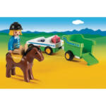 Playmobil 1, 2, 3 Coche con Remolque de Caballo - Imagen 2