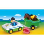 Playmobil 1, 2, 3 Coche con Remolque de Caballo - Imagen 3