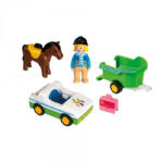 Playmobil 1, 2, 3 Coche con Remolque de Caballo - Imagen 4
