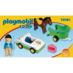 Playmobil 1, 2, 3 Coche con Remolque de Caballo - Imagen 5