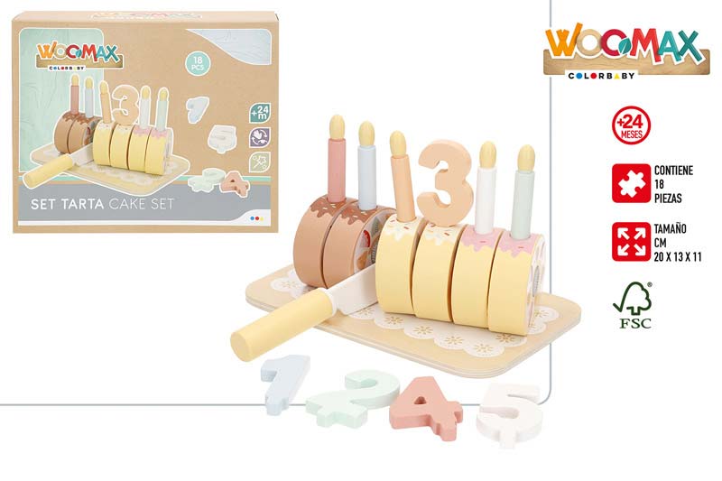 WOOMAX-SET TARTA MADERA +24M