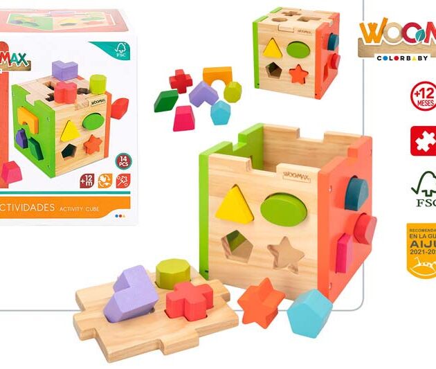 WOOMAX-CUBO ACTIVIDADES MADERA +12M