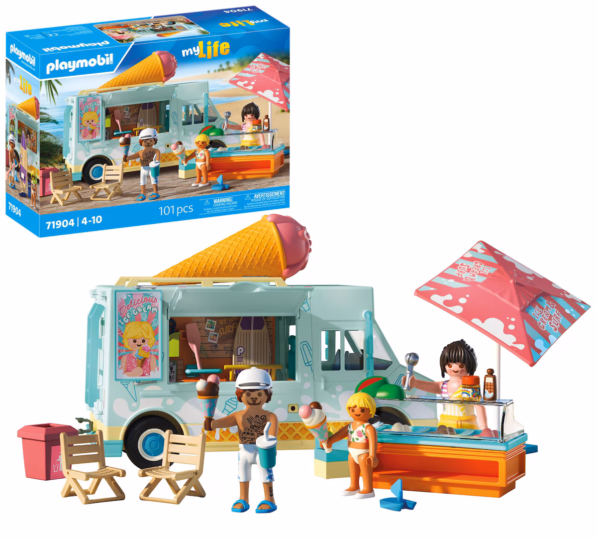 Playmobil Camión de helados con tienda de surf - Imagen 2