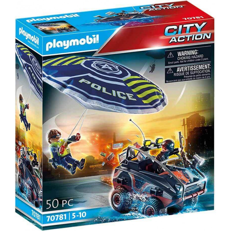 Playmobil City Action Paracaidista Quad Bandidos