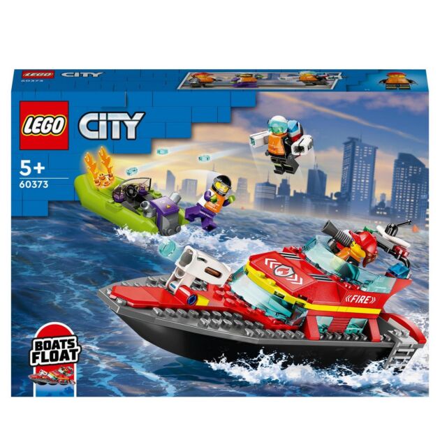 Lego City Lancha de Rescate de Bomberos y Barco Zodiac para la Bañera