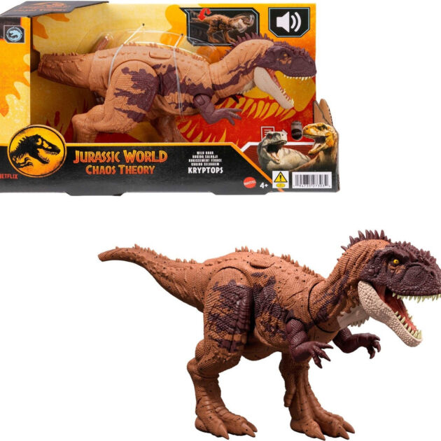 Jurassic World Dinosaurio Kryptops Rugido Salvaje con Sonido de Rugido y Acción de Ataque