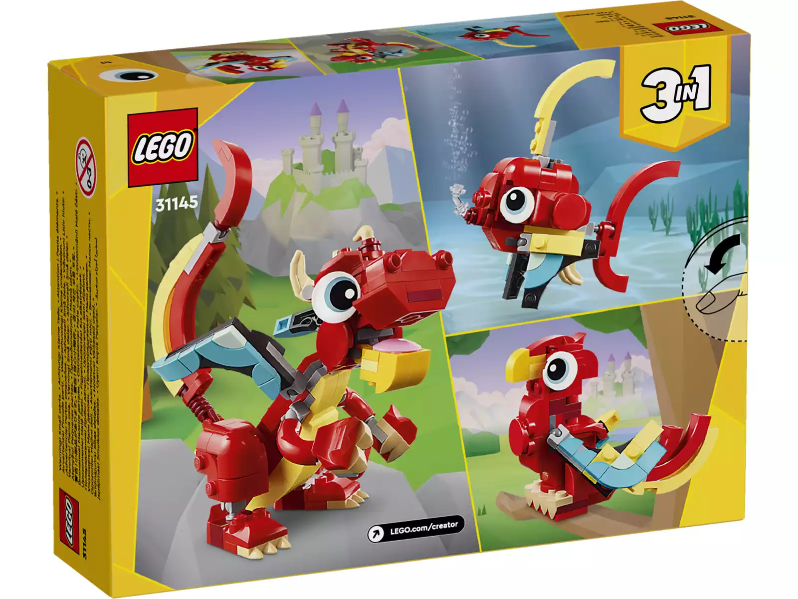 Lego Creator Dragón Rojo - Imagen 5